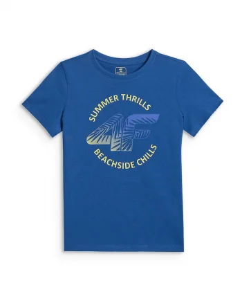 Tricou copii,  imprimeu, confortabil, albastru, bumbac
