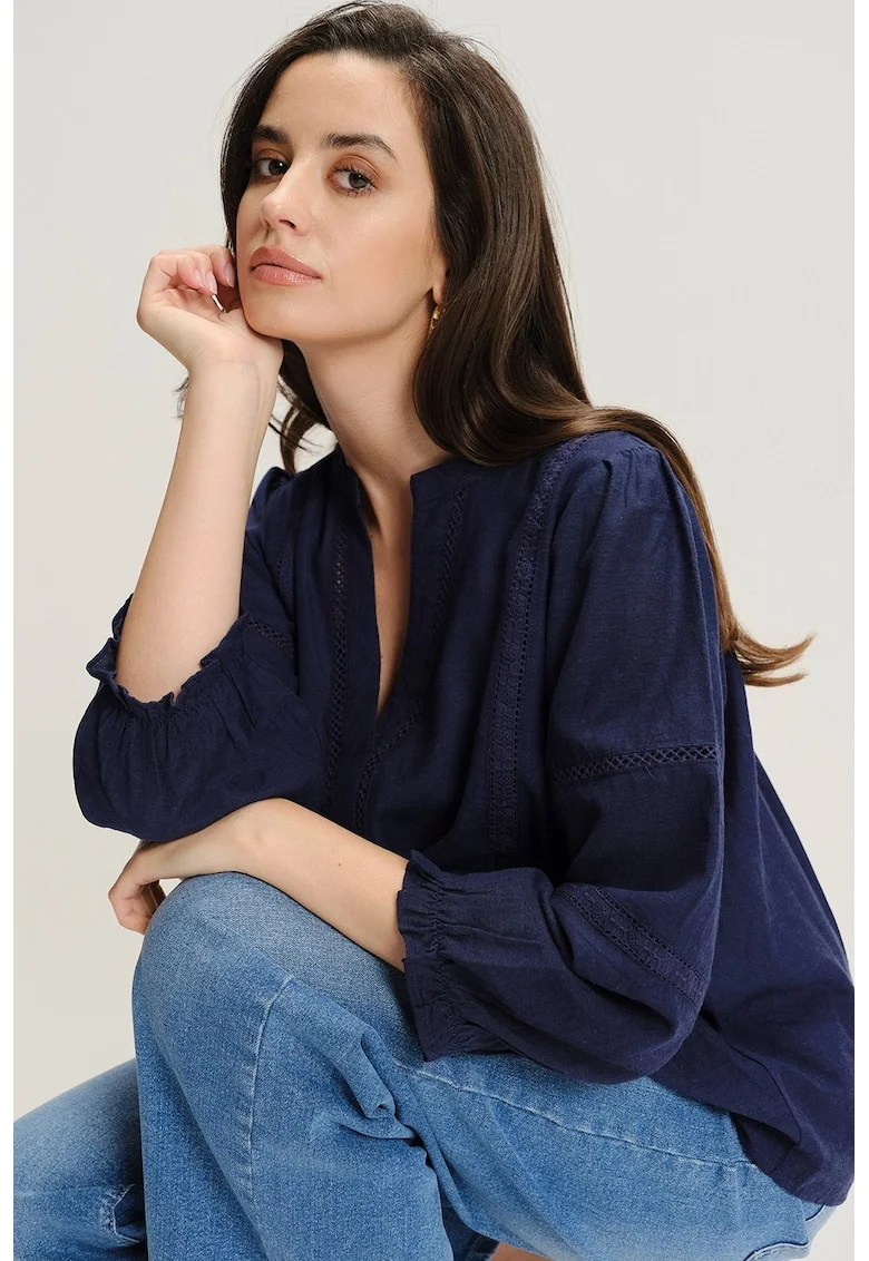 Bluza-tunica lejera, Bleumarin