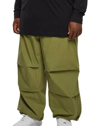 Pantaloni relaxed fit cu snururi de ajustare la glezne, Verde
