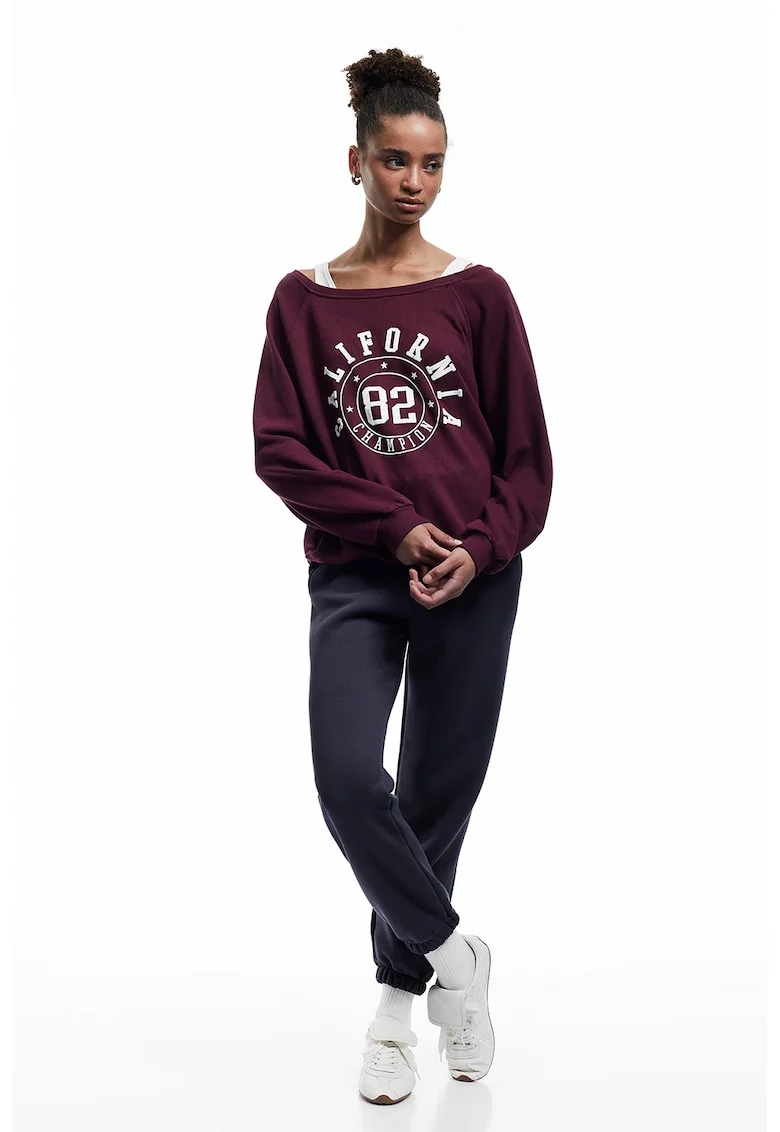 Pantaloni de trening cu buzunare laterale, Gri antracit/Gri inchis
