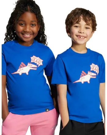 Tricou din bumbac cu imprimeu grafic si logo, Albastru royal