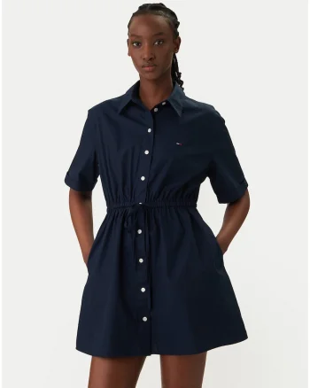Rochie tip camasa evazata cu buzunare