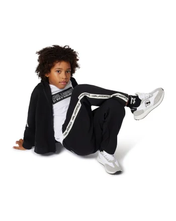 Tricou cu imprimeu logo, Alb/Negru