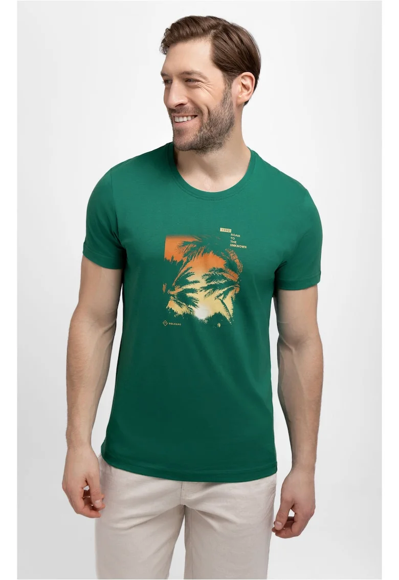 Tricou din bumbac pentru barbati  T-Roam verde