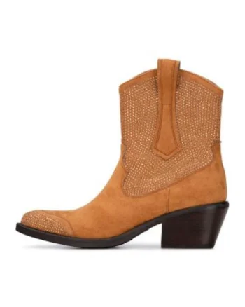 Abby botine cowboy cu fermoar