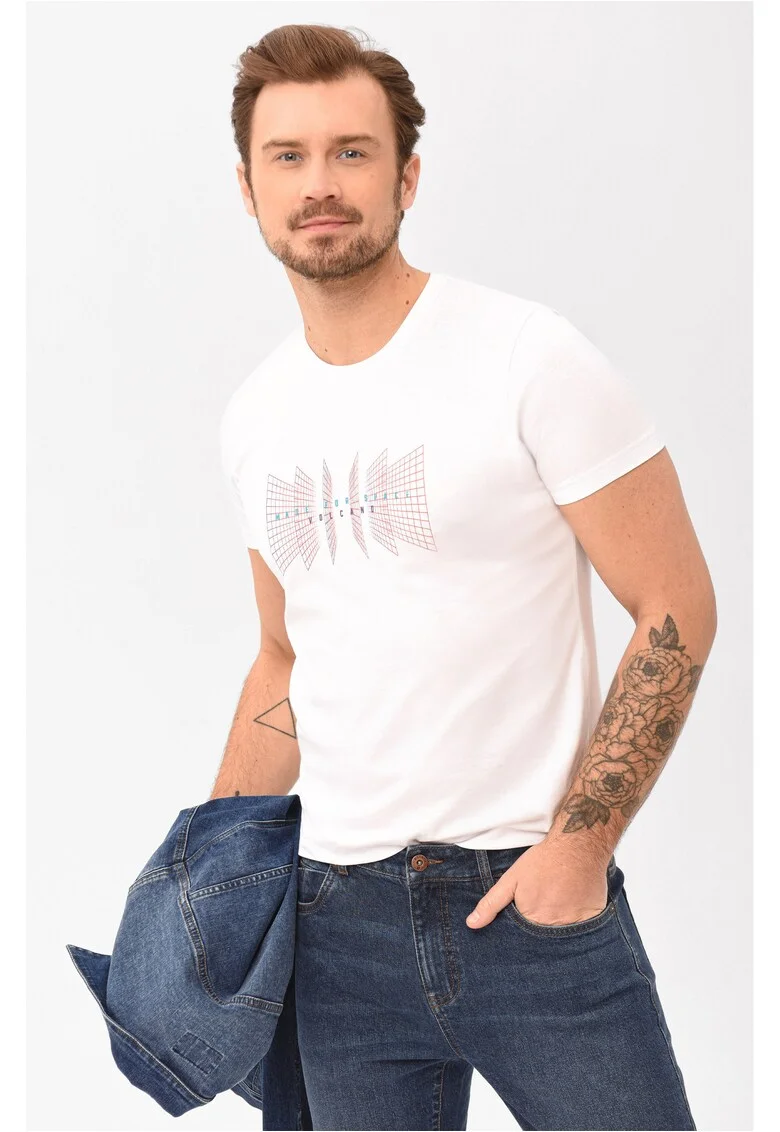Tricou  T-Flux pentru barbati, alb, Alb