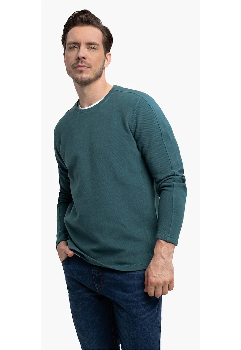 Tricou barbati cu maneci lungi  L-Far, turcoaz, Turcoaz
