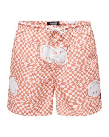 Pantaloni Scurti barbati,  301848158, Poliester, Portocaliu, Portocaliu