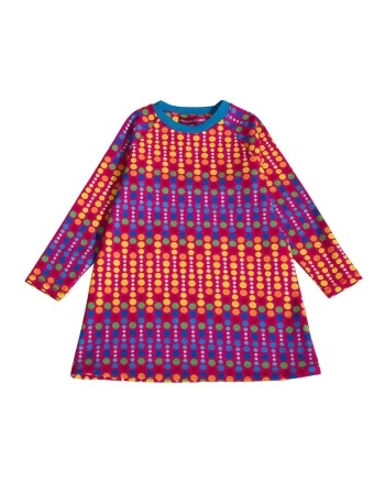Rochie dreapta cu buline, Multicolor