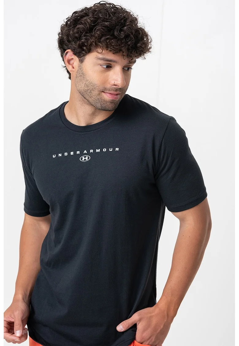 Tricou cu imprimeu logo Stacked, Albastru ultramarin