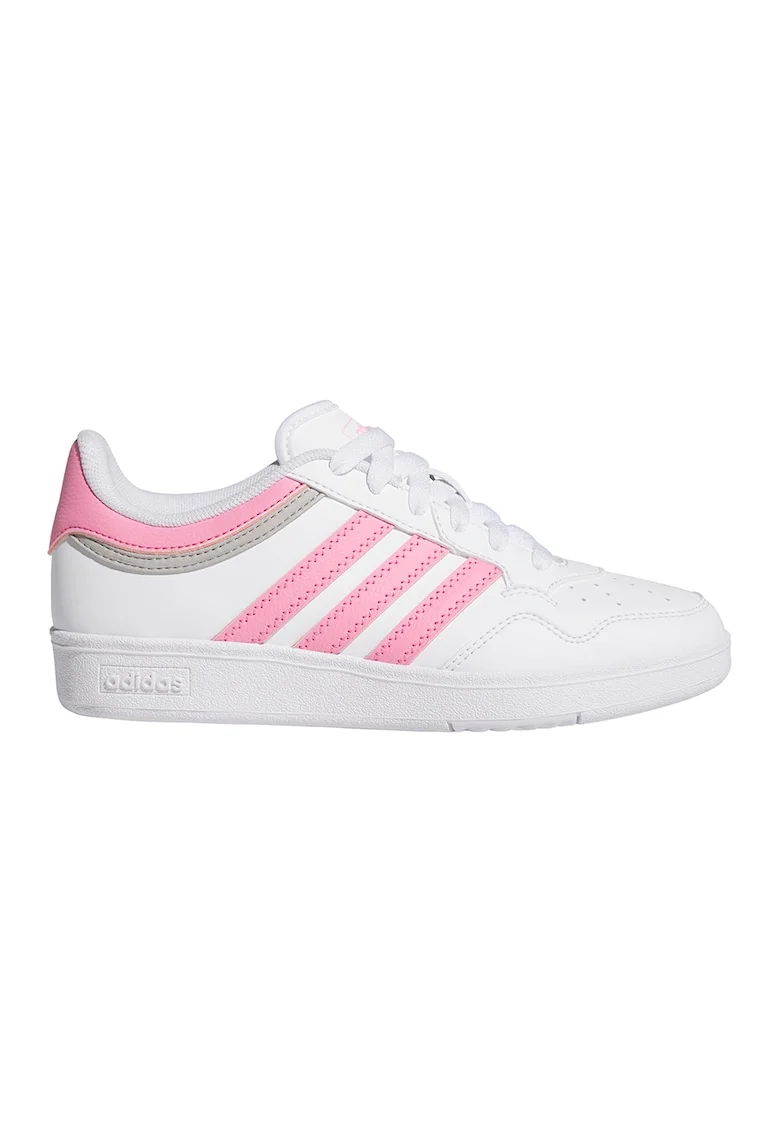 Pantofi sport de piele ecologica Hoops 4.0, Alb/Roz pastel