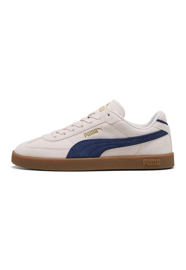 Pantofi sport Club II Era de piele intoarsa cu detaliu contrastant, Roz pal/Bleumarin