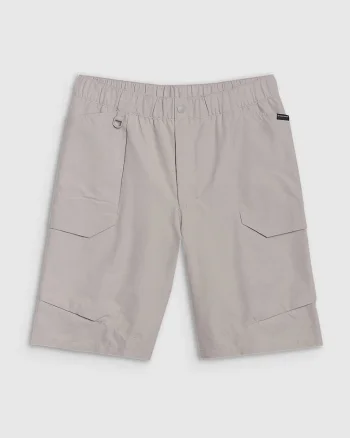 Pantaloni scurti barbati  gri, material sintetic, elastic