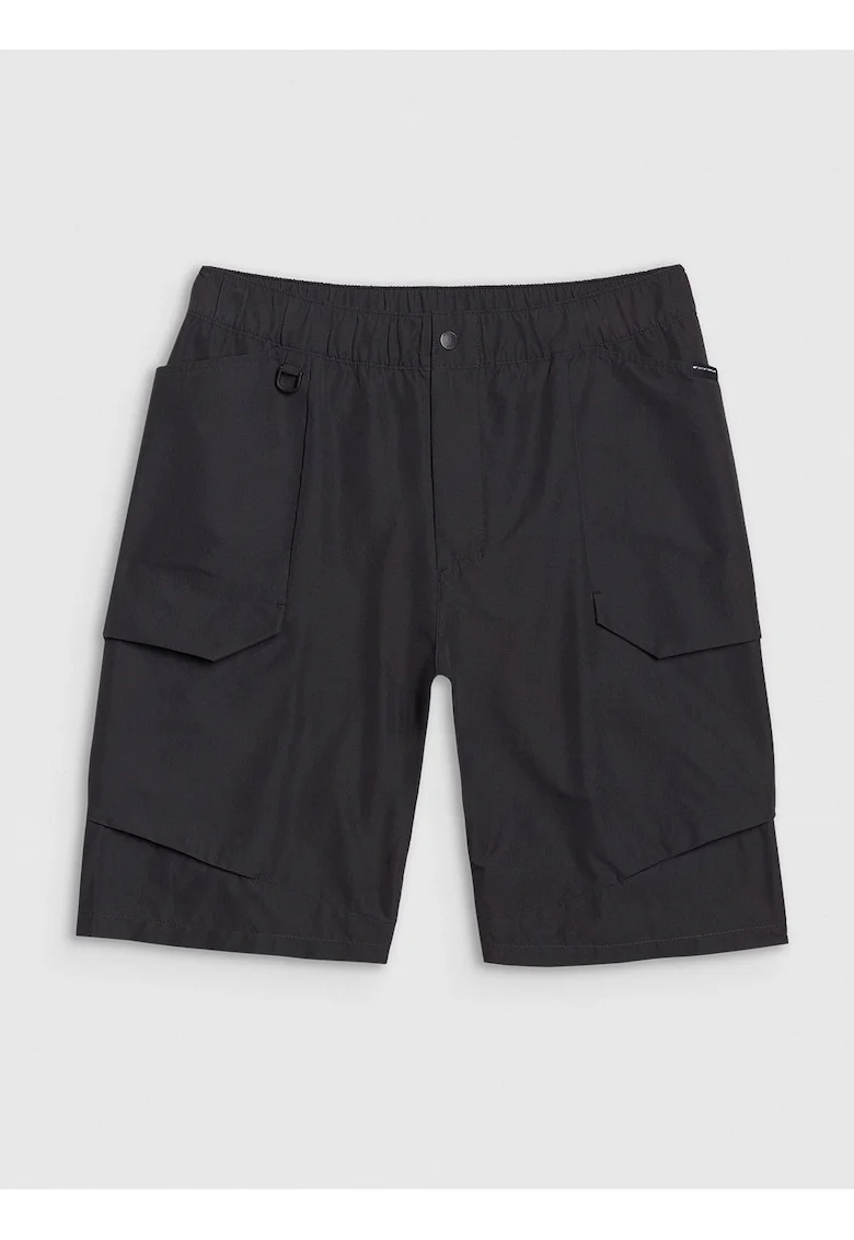 Pantaloni scurti barbati  negri, sintetic, elastic, fara captuseala