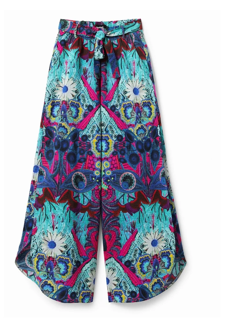 Pantaloni dama,  302485567, Bumbac, Albastru, Albastru