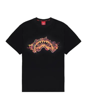 Tricou din bumbac cu imprimeu frontal si pe partea din spate, Rosu/Negru