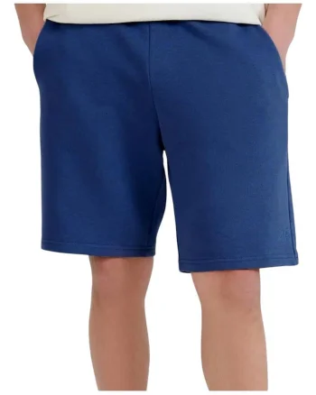 Pantaloni scurti barbatesti  croiala regulata, talie elastica, French terry, albastru