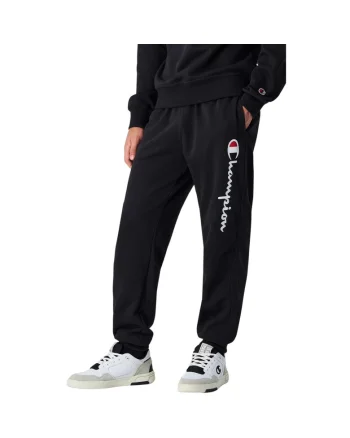Pantaloni sport barbati  negri, material respirabil, croiala conica