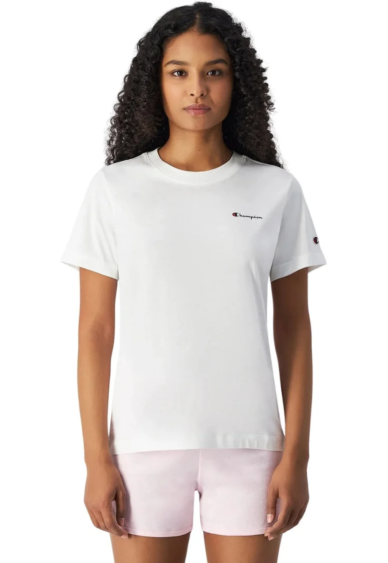 Tricou dama  alb, bumbac, croiala slim