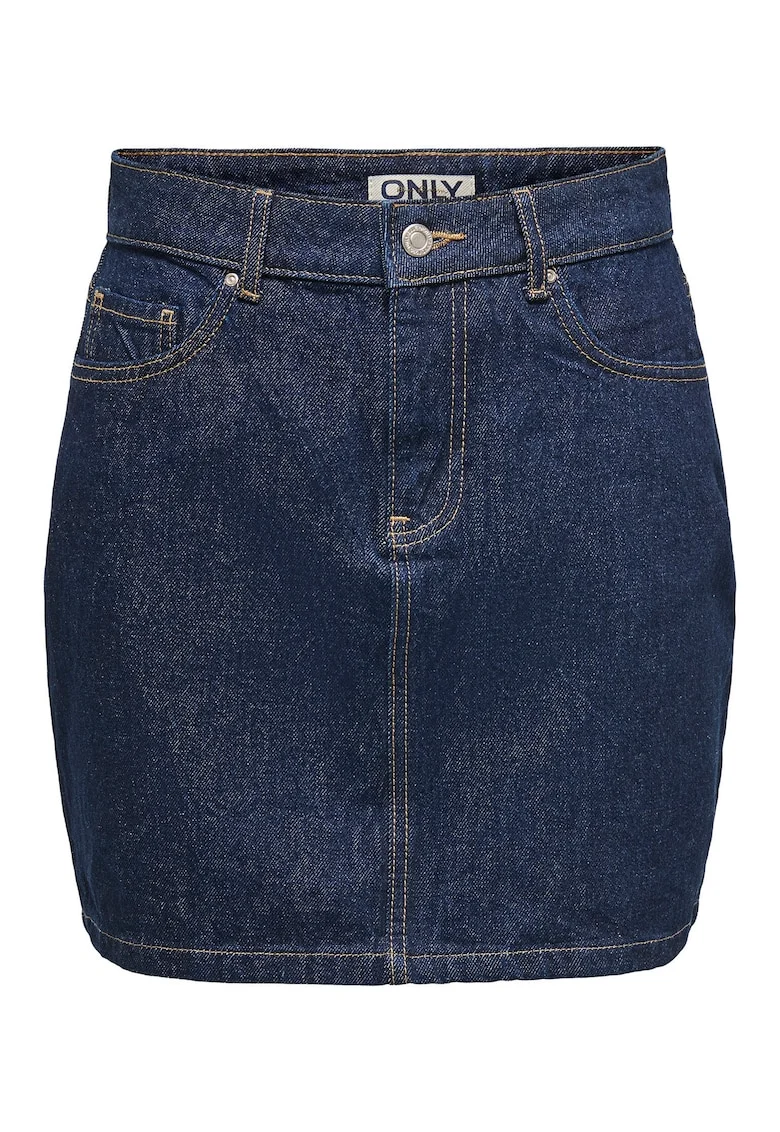 Fusta din denim,  bleumarin, bumbac organic, casual