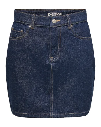 Fusta din denim,  bleumarin, bumbac organic, casual