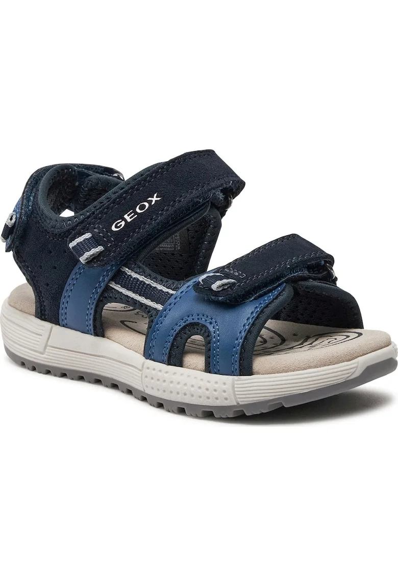 Sandale baieti,  Piele intoarsa, Albastru,