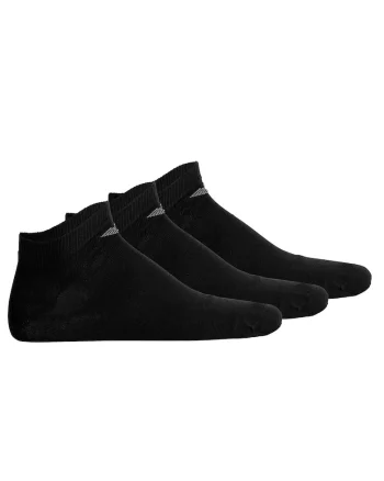 Set de sosete pana la glezna cu logo - 3 perechi, Negru