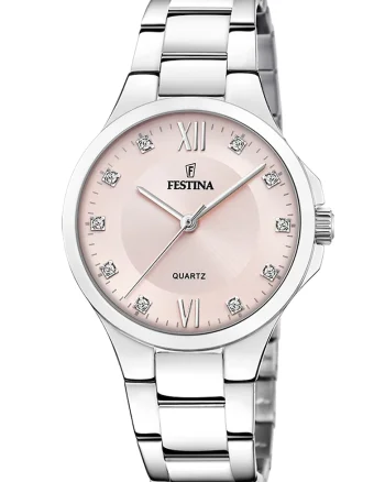Ceas de dama  F20582/2, Quartz, 34mm, 5ATM, Roz pal