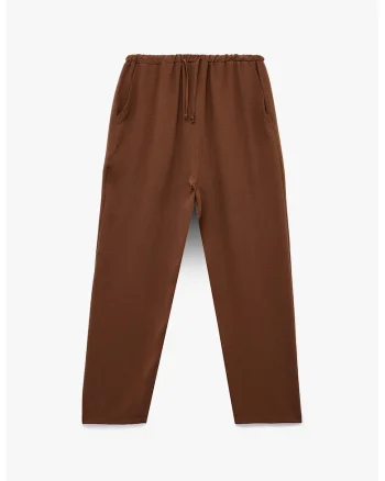 Pantaloni cu snur in talie, Maro