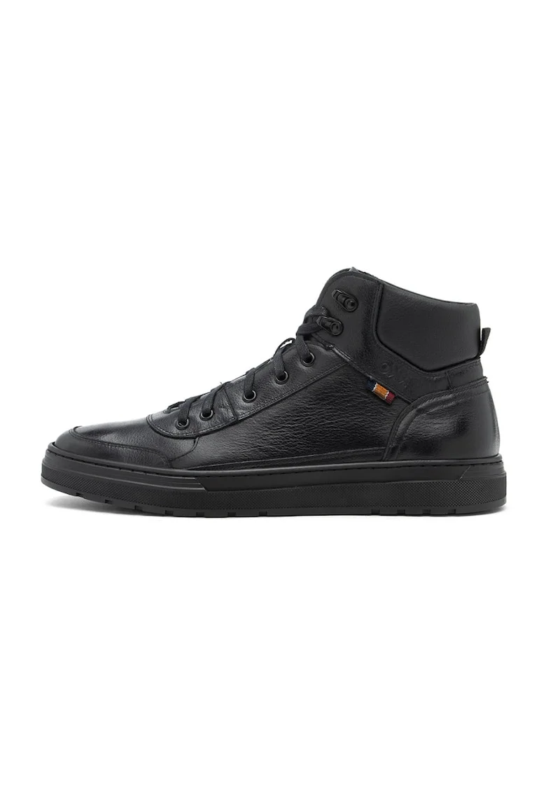 Pantofi sport inalti de piele, Negru