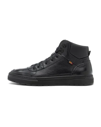 Pantofi sport inalti de piele, Negru
