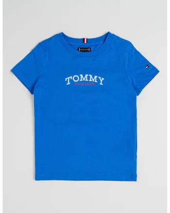 Tricou din bumbac cu imprimeu logo, Albastru cobalt