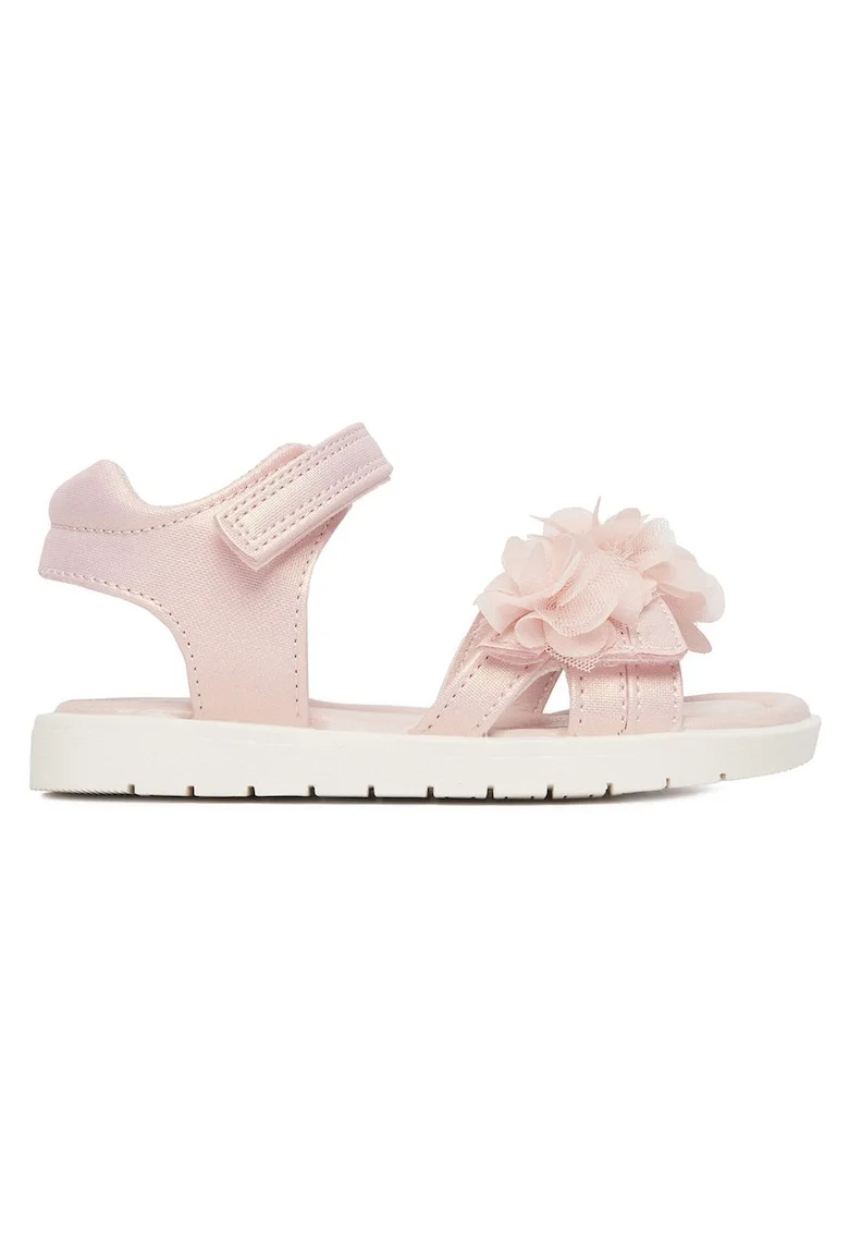Sandale pentru fete,  roz, piele ecologica, sistem inchidere Velcro