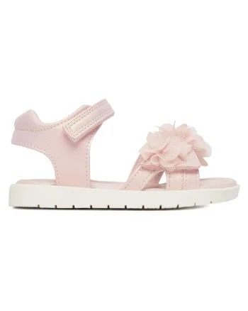 Sandale pentru fete,  roz, piele ecologica, sistem inchidere Velcro