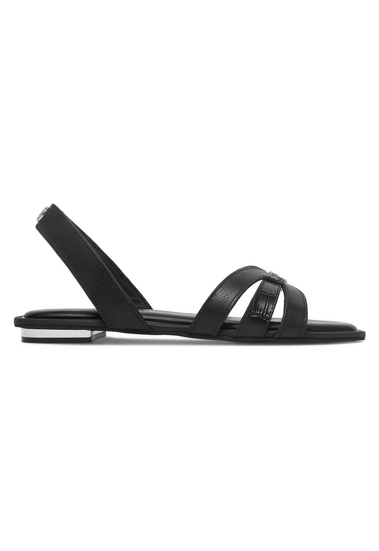 Sandale dama,  piele naturala, negru, interior din piele ecologica, Negru