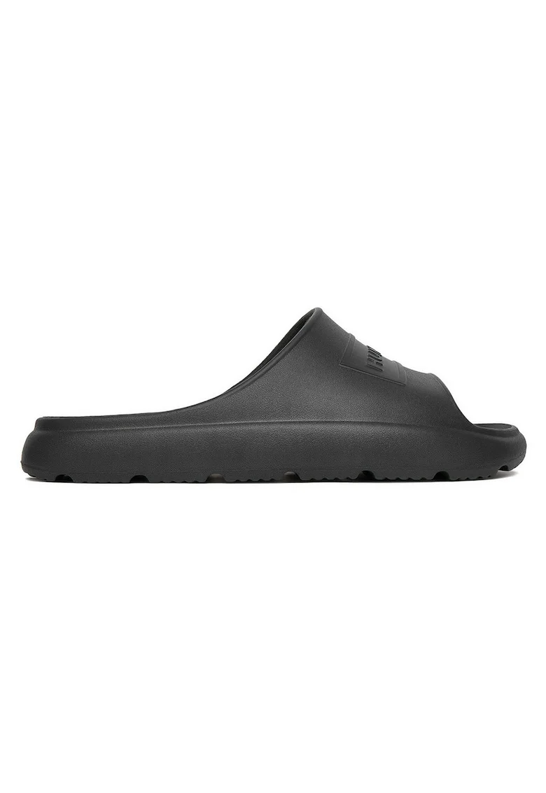 Papuci  pentru bărbați, negru, material sintetic, Negru