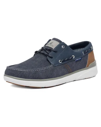 Pantofi barbatesti  casual, bleumarin, textil, finisaj din denim