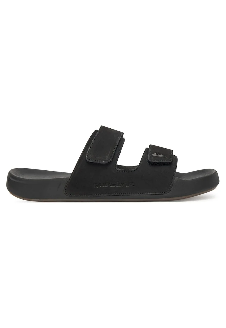 Papuci  RAPID-01, piele naturala, negru, inchidere velcro, confortabili