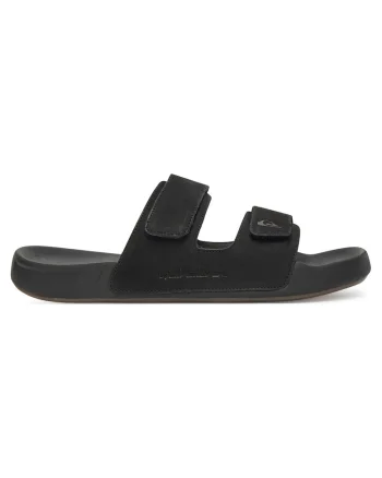 Papuci  RAPID-01, piele naturala, negru, inchidere velcro, confortabili