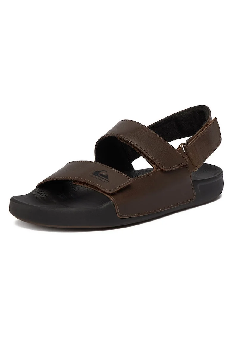 Sandale barbatesti  piele naturala, velcro, maro