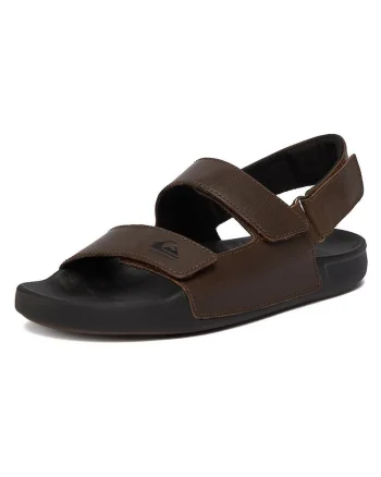 Sandale barbatesti  piele naturala, velcro, maro