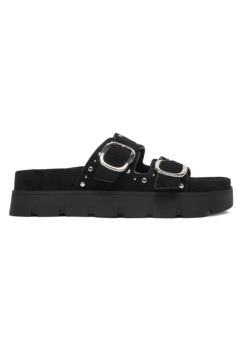 Papuci textil, Negru