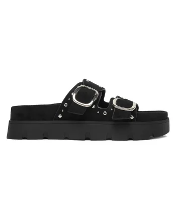Papuci textil, Negru