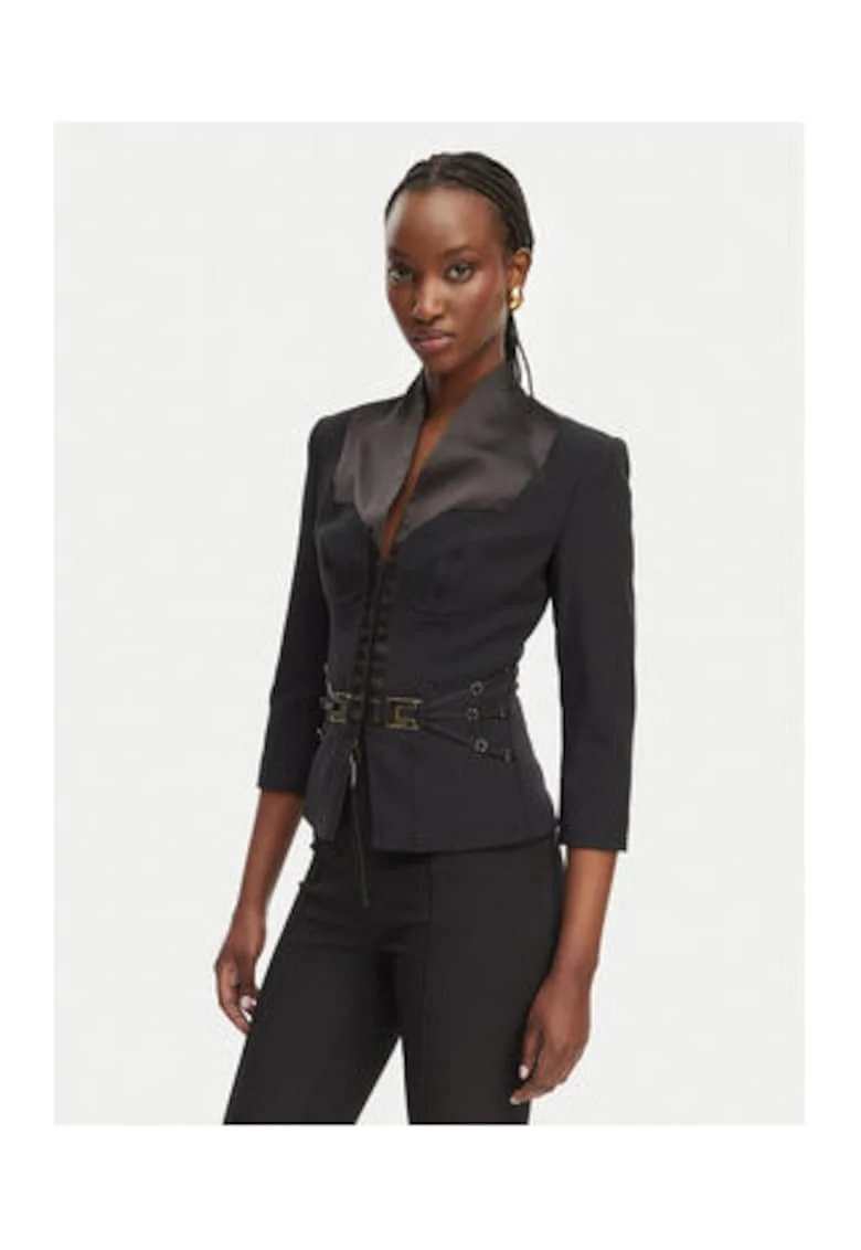 Sacou dama,  negru, poliester, casual, regular fit