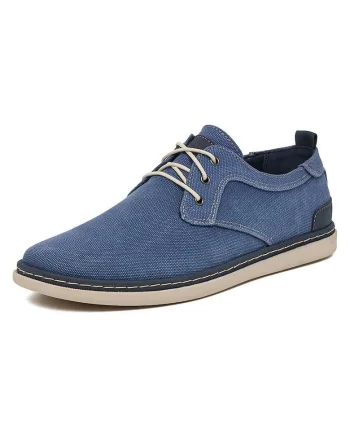 Pantofi barbati,  casual, albastru, textil