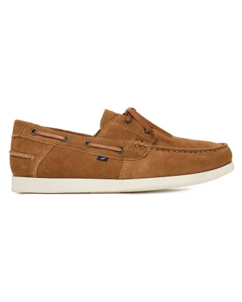 Mocasini barbati  piele intoarsa, casual, maro