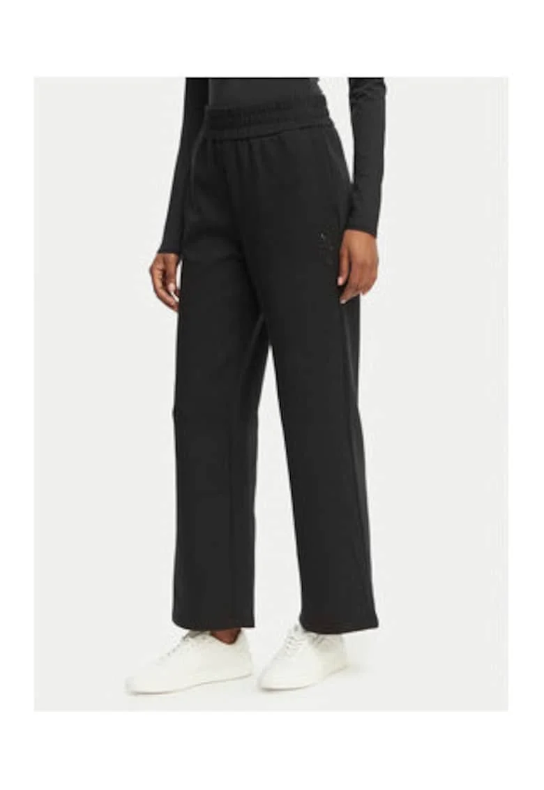 Pantaloni de trening dama,  negru, croiala larga, material respirabil