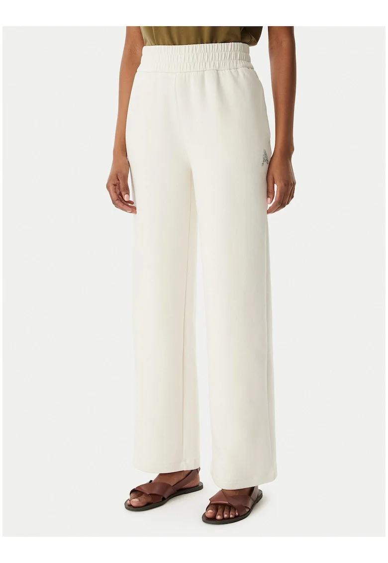 Pantaloni dama,  regular fit, bej, bumbac si elastan