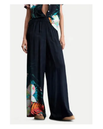 Pantaloni dama,  negru, viscoza, Negru