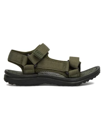 Sandale baieti  kaki, material textil, sistem inchidere velcro